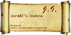 Jordán Indira névjegykártya